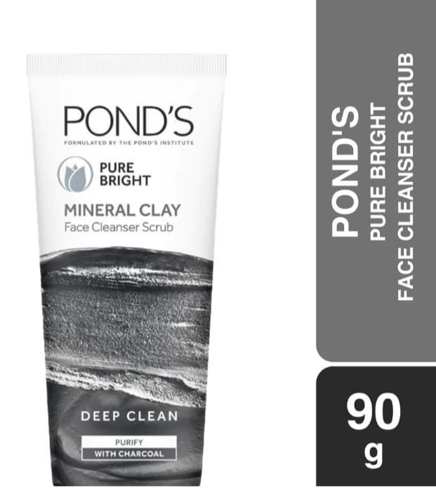 Pond's Mineral Clay Face Cleanser Scrub(90gm মিনারেল ক্লে ফেস ক্লিনজার স্ক্রাব)