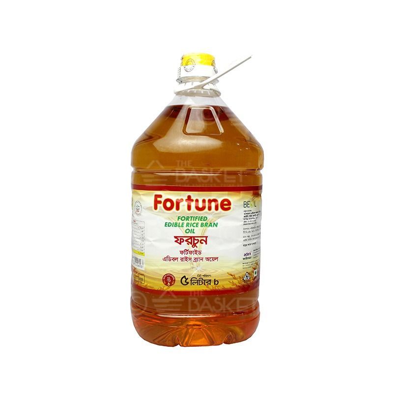 Fortune Fortified Edible Rice Bran Oil(5 Litterফরচুন ফর্টিফাইড এডিবল রাইস ব্র্যান অয়েল) 