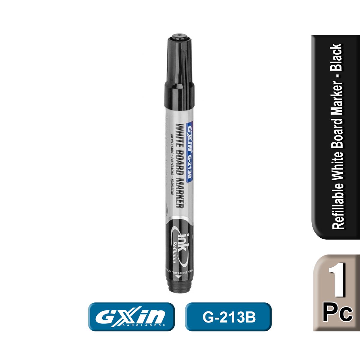 Refillable Whiteboard marker black(1pcsরিফিলযোগ্য হোয়াইটবোর্ড মার্কার কালো)