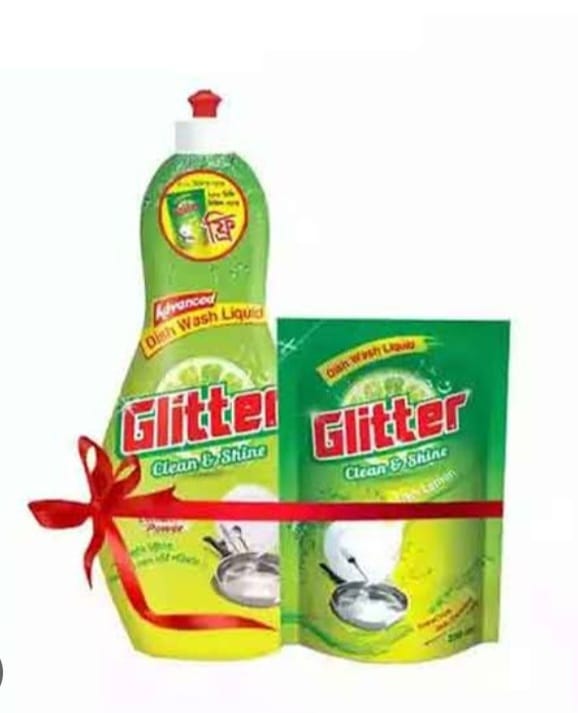 Glitter Antibacterial Dishwashing Liquid(500mlগ্লিটার অ্যান্টিব্যাকটেরিয়াল ডিশওয়াশিং লিকুইড)